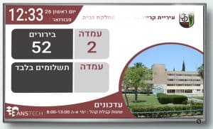 מערכת דיגיטלית לניהול תורים בעיריות